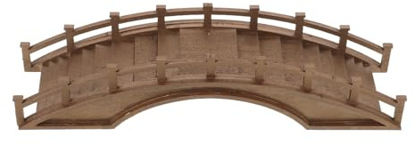Angoily Miniatur Holzbogenbrücke aus Stabilem Holz Mittelgroßes Bogenbrückenmodell für Bonsai Gartendekoration und Schreibtischornament