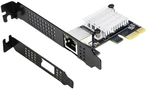 Yarryuter Nouveau pour Realtek8127(PXE) Carte Réseau Ethernet 10G 1 Port PCIe 4.0 X1 Carte LAN 10G RJ45 Vitesses Réseau Multi-Gigabit