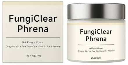 FungiClear Phrena Nail Care Cream,Toenail Nail Repair for Damaged, Strength & Nail Growth Tea Tree Oil, Oregano Oil, Vitamin E 60ml,2.03fl.oz (1pcs)