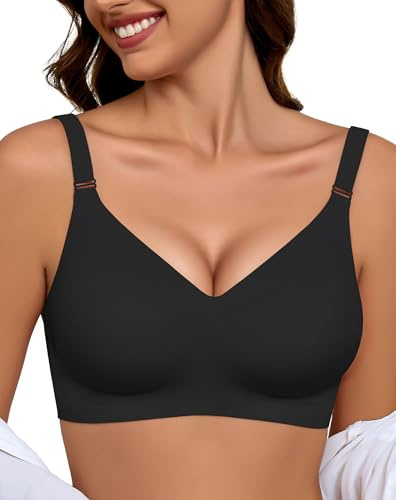 Reggiseno Donna Senza Ferretto Bra Seamless Comodo Confort Classico Bustier | Reggiseno Push Up Imbottito Morbido T-Shirt Reggiseno Invisibile Coppa Intera Bralette per Seni Normali e Grandi