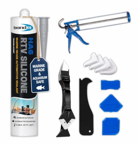 Clear Silicone Sealant Kit, Aquarium Safe Silicone & Waterproof