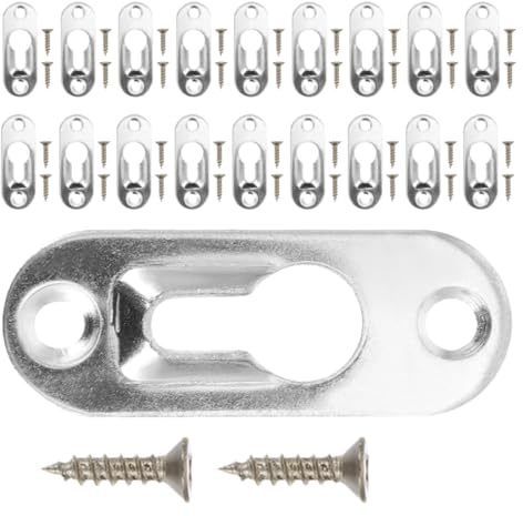 Hoement Accesorios para Colgar Cuadros Tornillos, Ganchos de Acero Resistentes para Panel Trasero, Soporte Oculto para Marcos Pesados, 30 Colgadores y 60 Tornillos, Montaje Rápido y