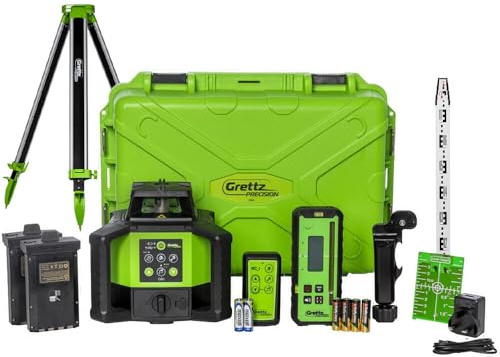 Rotary Laser Level Kit G80 Green Dual-Slope 600m Detector – Grettz