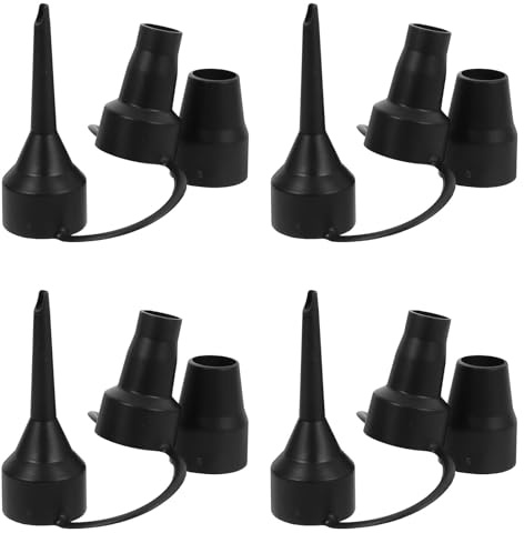 Homoyoyo 4Pcs Air Bed Replacement Nozzles Plastic Pump Attachments 3 Nozzle Heads for Air Pump Inflator Suitable for Camping and Pool Use