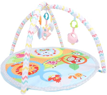ZJchao Tapete para la Barriga, Tapete de Actividades para Bebés, de Juego con Sonajero, Juguetes, Artículos para Bebés Recién Nacidos, Desarrollo Sensorial Motor
