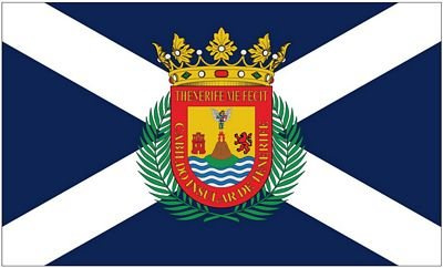 Fahne/Flagge Spanien - Teneriffa 90 x 150 cm Flaggen