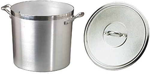 Pentole Agnelli, FAMA326, Pentola Cilindrica con 2 Maniglie in Acciaio Inox, Alluminio, Argento