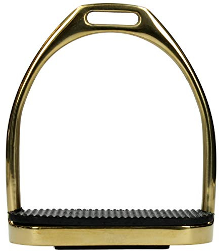 Harry´s Horse Edelstahlsteigbügel gerade goldfarben, Größe:12cm