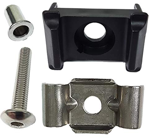 DSK / Rhehag Zaunpfostenmontage-Doppelstabzaun-Set, Schwarz, 9005 Butterfly V2 A, 10 Stück