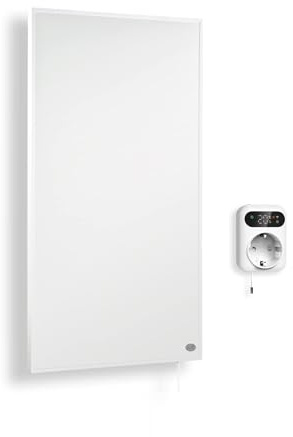 Könighaus Infrarotheizung - 600 Watt mit TÜV SÜD + 5 Jahre Herstellergarantie ✓ Doppelter Überhitzungsschutz ✓ Für Wandmontage ✓ inkl. Smart Thermostat und App