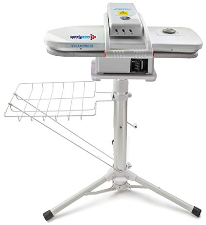 Compact Steam Ironing Press with Stand by Speedypress - 38 Power Steam Jets, 55cm x 22cm; 1,350watt + FREE Replacement Cover & Foam Underfelt (RRP £39.00)