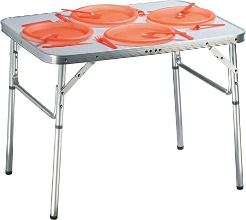 Unibos 2.5ft Folding Camping Table, Lightweight Portable Aluminium Camping Table with Adjustable Height for Picnic Beach Outdoor Indoor