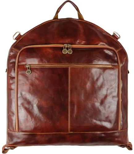 Time Resistance Kleidersack aus Leder - Echtleder Schutzhülle Kleidung - Kleidersack Atmungsaktiv - Kleiderhülle für Reisen