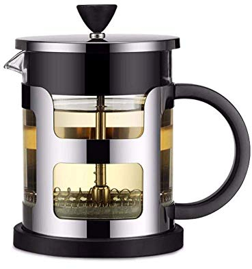 XIXIDIAN Pot de Presse française, Ensemble de Pots de café à la Main, Plateau de thé en Verre de Maison et équipement de café, Filtration à 4 Niveaux, résistant à la Chaleur Borosilicate Verre Presse