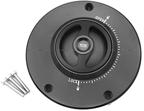 Tankdeckel für Suzuki GSX-R 600/750/1000 GSX1300R Hayabusa B-King V-Strom DL 650/1000 Motorrad Gasabdeckung Keyless Quick Release (Schwarz)
