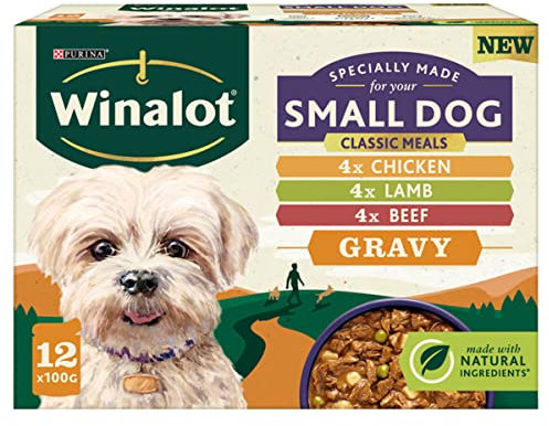 WINALOT Meaty Chunks Small Dog Mixed in Gravy Wet Dog Food 12x100g
