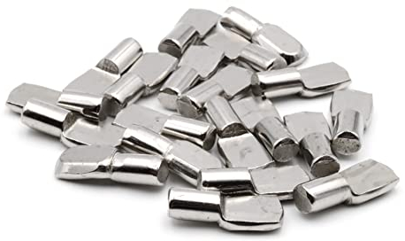 Design61 Regalbodenträger 6 mm Bodenträger für Regalböden Stahl Vernickelt Löffelform Löffelform Stahl 20 Stück