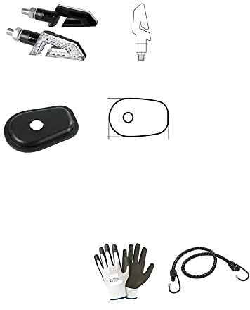 KOMPATIBEL MIT KAWASAKI NINJA 750 ZX 7RR 1996-1998 LED PAAR BLINKER + ADAPTER BLINKER FÜR MOTORRAD VERKLEIDUNGS-NEKED KAWASAKI 90101+90063 SCHWARZ UNIVERSAL ZUGELASSEN