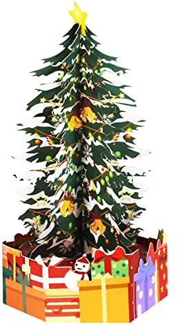 Magic Ants 3D Weihnachts Pop-Up Karte - Winterliche Grußkarte mit Mini Weihnachtsbaum für Kinder und alle Anlässe