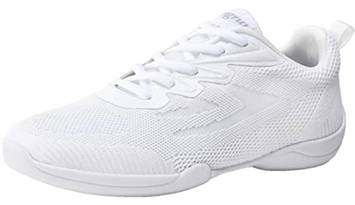 PPXID Femmes Filles Légères Mode Chaussures de Danse Gymnastique Baskets Cheerleading Chaussures de Sport Jazz -Blanc 35