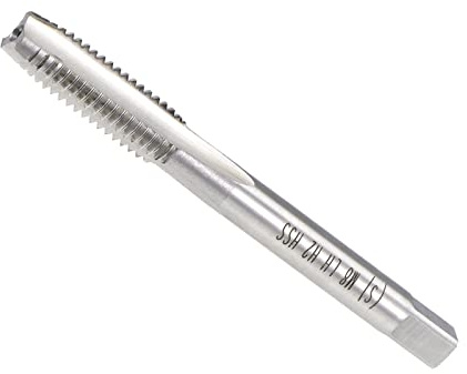 QUARKZMAN H2 Gauche Filetage Métrique Machine Taraud x 1 Pièce 3 Flûtes HSS pour Taraud Machine, [M8 x 1.25]