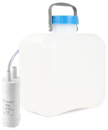 Weithalskanister Set 10 Liter Kanister Wasserkanister inkl Tauchpumpe 12v 11 Liter/Minute Wasserpumpe