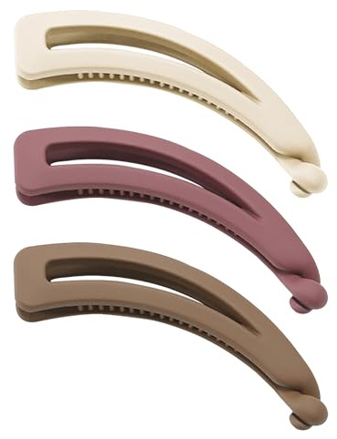DAZZLUXE 3 fermagli per capelli a banana, fermagli per capelli da donna a banana, fermagli per capelli da donna con capelli sottili, clip per capelli retrò a banana, clip per treccia da donna