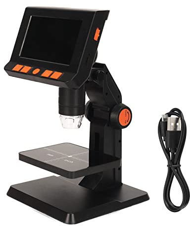 LCD-Digitalmikroskop, 4,3 Zoll HD 1920 X 1080P, 1000-facher Vergrößerungszoom, USB-Mikroskop mit Ständer, 8 Einstellbare LED-Lichter, PC-Ansicht, Foto, Video, für Windows, OS X