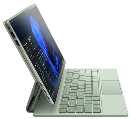 Tableta de 13,0 pulgadas para Windows 11 2,2K IPS 60Hz 2160 * 1440 tableta inalámbrica con panel táctil con diseño magnético flotante,Green-16G+1TB