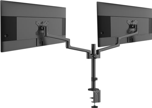 MSI Pro MT81D – Premium-Aluminium-Monitor-Ständerarme, unterstützt 43,2–81,3 cm und 8 kg pro Bildschirm, VESA-kompatibel, verstellbare Tischhalterung, Klemme und Ösenbasis, Schnellwechselplatte,