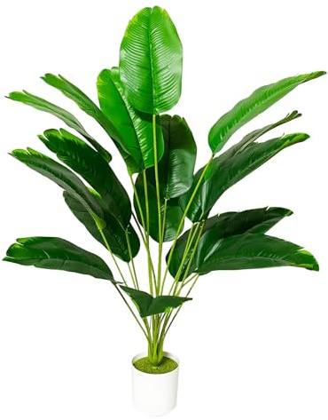 Zelihrdu Kunstpflanze wie echt Plastik Künstliche Pflanzen Groß im Topf Kunstpalme Fake Palme Deko Badezimmer Wohnzimmer Schlafzimmer Balkon Hochzeit Innen Außendekoration (80cm Grün Paradiesvogel)