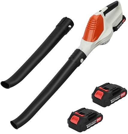 Cordless Leaf Blower,Electric Leaf Blower with 2 Batteries and Charger,21V Handheld Electric Leaf Blowers,Lightweight Battery Powered Leaf Blowers for Daily Flower & Grass Pruning in Home Yards