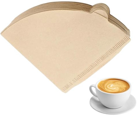 BQRKOTM 40 Pezzi Filtri Caffe In Carta, Filtri Caffè Monouso 02, V60 Filtro In Carta, Filtro Per Caffè, Filtro Per Caffè Americano A Cono, Per Versare Caffè E Macchina Gocciolante Caffè (Naturale)