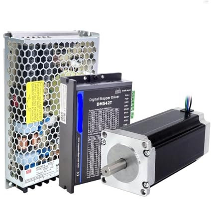 RQLVZHGK Nema 23 1 Axis Stepper Electronic Starter Driver Power Supply Kit CNC Open Loop Kit 3.0Nm(425oz.in) 4.2A 20-50VDC MAYAIYIN