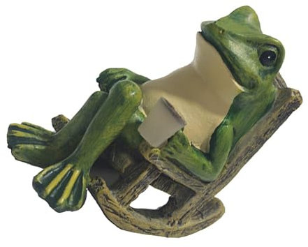 Rdxanc Statue de jardin miniature grenouilles décorations de Noël accessoires de jardin figurines d'extérieur lumières solaires grenouilles décors