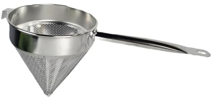Bothyi Bouillon Strainer Purees Strainer 10 in Diameter Kitchen Colander Sieve Kitchen Sifter Conical Fine Mesh for Straining Sauce