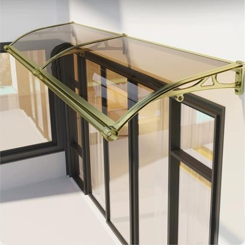 Pensilina per grondaia di Grandi Dimensioni dal Design Moderno, per Porta d'ingresso, per Tetto, Patio, Giardino, Veranda, 60x260 cm/24x102 Pollici