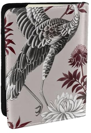BNVSADC Reisepasshülle mit Meerschweinchen-Illustration, bedruckt, PU-Leder, Reisepasshülle, Organizer, für Männer und Frauen, 16,5 cm, Botanische Gravur von Blumenkräutern, Einheitsgröße, Modern