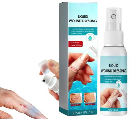 Skin Liquid Plaster Spray,Waterproof Breathable Plaster Spray,Dressing for Protection Film,Liquid Skin Bandage,Skin Glue for Wounds,Waterproof Protection,Mild and Breathable,Liquid Spray Design