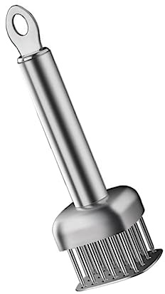 iplusmile Inteneritore per Carne Acciaio Inossidabile con Antiscivolo Utensile per Bistecche Pollame e Migliora Texture e Gusto Facile da Usare e Dura