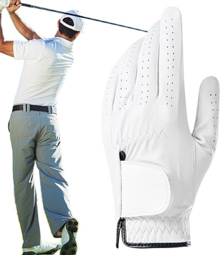 Guanti da golf da uomo per mano sinistra, guanti da golf imbottiti traspiranti, ergonomici, per donne e uomini, per mancini, per equitazione, moto, tennis, pesca, escursionismo, guida e sport all'aria