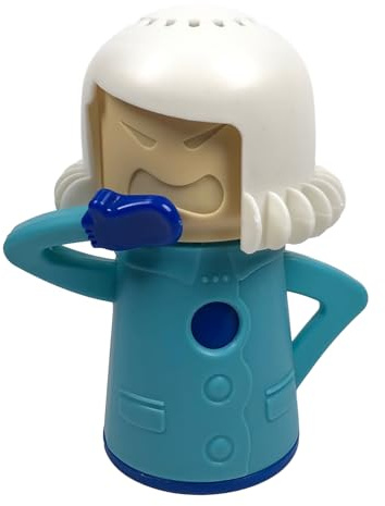 Angry Mom - Limpiador de horno microondas - Limpieza a vapor de manchas crudas con vinagre y agua - Absorbedor de olores para frigorífico y congelador para el hogar u oficina