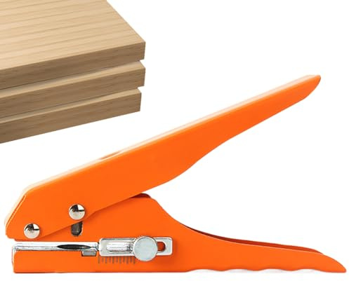 Perforatore a Un Foro | Pinza Perforatrice Monoforo 8mm Ad Alta Resistenza | Utensile da Falegnameria Robusto per Materiali Sottili come Legno Carta Cartone PVC e Cuoio