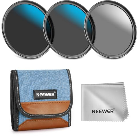NEEWER 58mm ND Filter Set, ND8/32/64 (3/5/6 Stops) Multicoated Neutral Density Camera Lens Filter Photography Accessories with Storage Case & Cleaning Cloth, 3 Packs