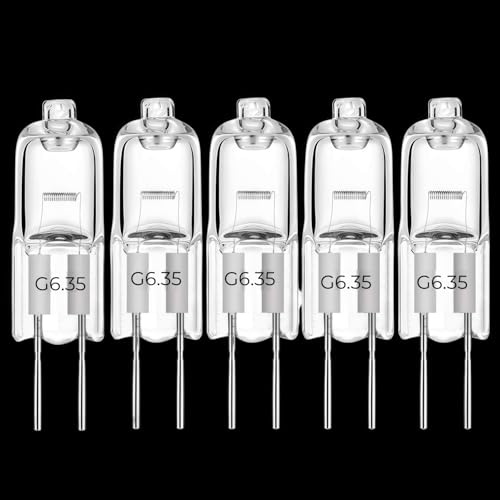 LISOCLU Lampadine alogene G6.35 12v 24v 220v 110v 20w 30w 50w 70w 100w 150w 200w 3000k luce calda, lampada alogena GY6.35 adatta per proiettori Lampadine senza ombra (5/12V-100W)