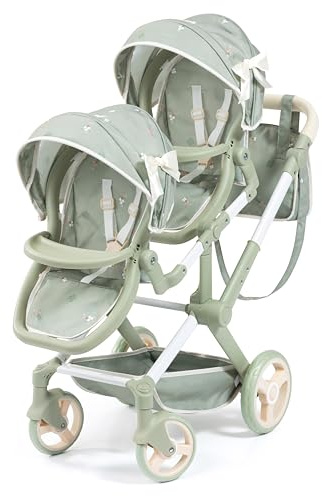Bayer Design Twin dolls pram with bag, adjustabl, seats variable fixable