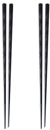 GOOHOCHY de Palillos Chinos Reutilizables Juego de 2 Pares de Aleación Antideslizantes y Punta Afilada y Aptos para Lavavajillas para Comida en Restaurante o Fiesta
