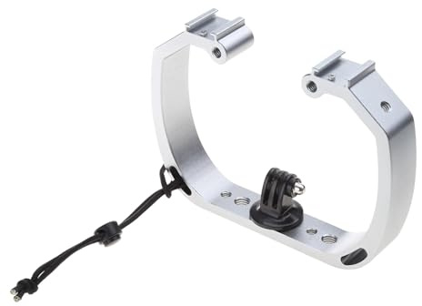 Dykning undervattensaluminium selfie monopod montering dubbelarm bricka handhållen för actionkamerahållare konsol selfie monopod