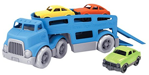 Green Toys 8601237, Auto-Transporter mit 3 Autos, nachhaltiges Spielfahrzeug für Kinder ab 3 Jahren