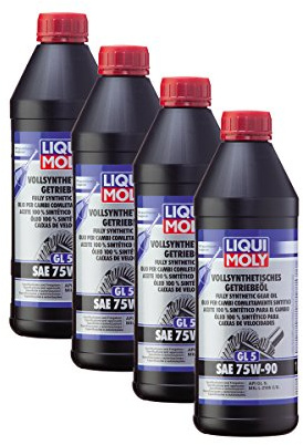 4x Getriebeöl LIQUI MOLY 1414 vollsyn. (GL5) SAE 75W-90 Achsantrieb 1 Liter